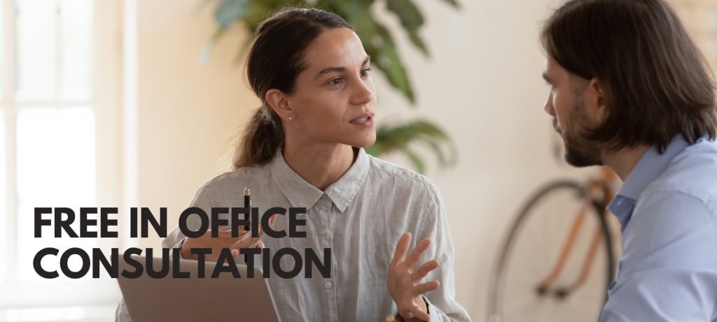 We provide free in-person office consultations, free phone consultations and free virtual consultations for your convenience.